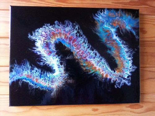 Acryl fluid art gemälde - fluid,