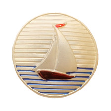 Antiker Knopf - bemaltes Glas