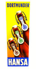 Altes Reklameschild/Brauerei,Dortmunder Hansa-Bier, Türschild Imoglas