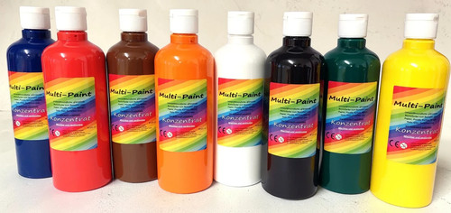 Multi paint 8x500ml acrylfarbe - multi,