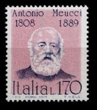 Erfindung des Telefons durch Antonio Meucci. 1W. Italien 1978