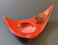 Teelichthalter geschwungen Rot
