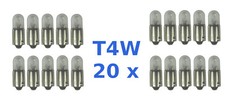 20 x T4W Glühlampen 4W 12V