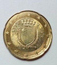 EURO MALTA 2008 20ct (11) 0,20€ ZWANZIG-€-Cent-Münze gelaufen zirkuliert Umlauf