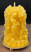 Mittelalter Kerze Dame Du Lac 100% natürliches Bienenwachs unparfümiert 126 gr