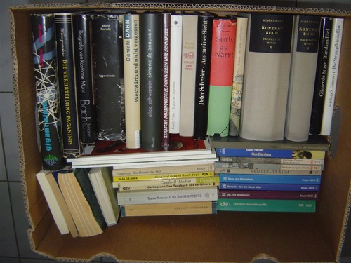 Große kiste bücher - kiste,