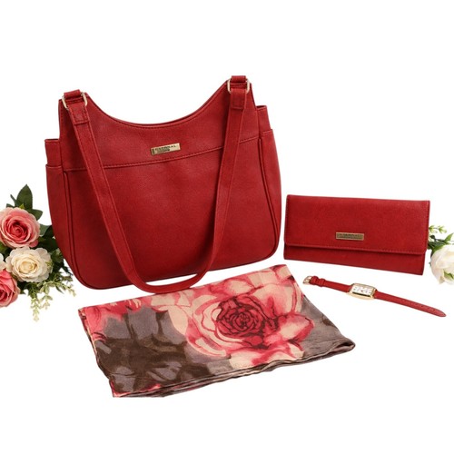 Damen handtasche set rot - handtasche,