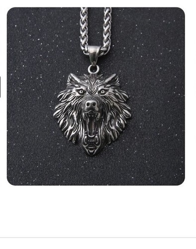 Großer wolf kopf anhänger - großer,