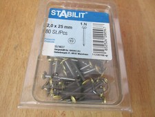 1 Paket Nägel Stahlnägel mit Mesingkopf 2x25mm / 80Stück Wandnägel / Aktion KReg