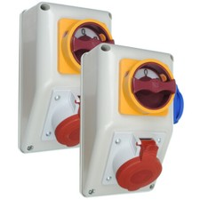 Wandsteckdose Schalter L/0/R