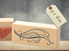 Motivstempel Schilf Schnörkel Ornament Muster 9x4cm Stempel Deko Basteln