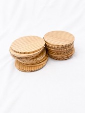 26x untersetzer holz - rund, 10cm