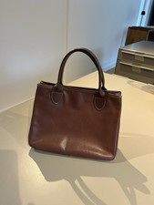Longchamp Handtasche Totebag Echtleder Vintage braun cognac