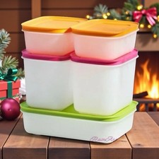 ☘️Tupperware Eiskristall Set ( 5) Einfrieren Behälter Dose Vorrat 🍀NEU