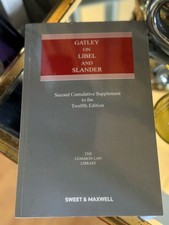 Gatley On Libel And Slander
