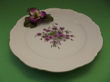 Mitterteich - Porzellan * Speiseteller, Ø 24cm * Veilchen, grüner Rand