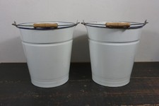 2 Original DDR Emaille Eimer