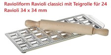 Ravioliform Ravioli classici mit Teigrolle für 24 Ravioli 34 x 34 mm