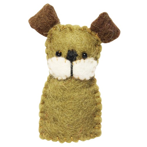 Fingerpuppe aus filz hund - filz,