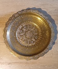 Vintage Wandteller Messing Orientalisch Design