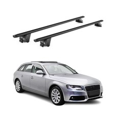 Dachträger Grundtäger für Audi A4 B8 B9 Avant 2008-2025 100kg Alu Schwarz 2x ABE