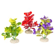 Aqua Della Dickblatt Aquariumpflanze 16 cm - Kunstpflanze für Aquarium/Terrarium