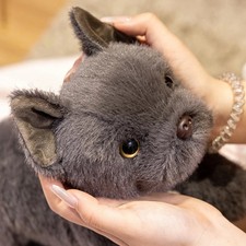 Simuliertes Plüschtier Bulldogge Hund Kuschelfigur Faul liegend niedlich