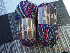 Strumpfwolle 2 x 50 g  in bunt