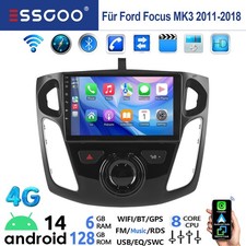 Für Ford Focus MK3 2012-2018 Android 14 Autoradio CarPlay 128G GPS Navi WIFI RDS