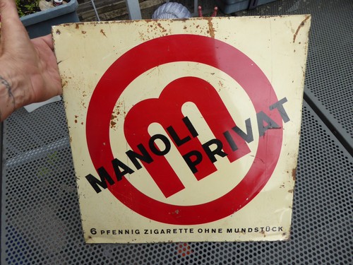 Altes blechschild manoli - -,