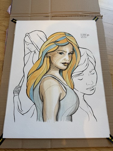 Bocho unikat aquarell - -,