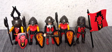 Playmobil rote Drachen Ritter mit FAHNE Knights Drachenritter zu Ritterburg