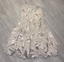Tüllrock Lang / Abendrock - Beige - Blätter - Größe 17