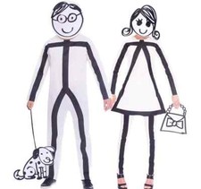 Strichmännchen Kostüm