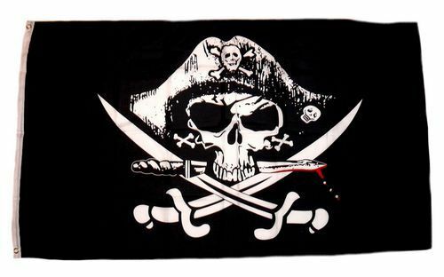 Flagge fahne pirat blutiger - /,