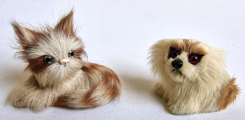 Mini katze hund echtfell - mini,