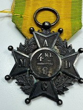 VERDIENSTORDEN IV. BAT NATIONALGARDE SILBER Externat Diligence Trocadero 1870/71