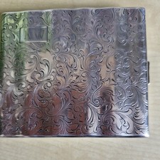 Hoka Zigaretten Etui - Alpacca Zigarettendose florales Muster