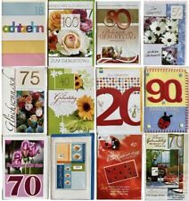 Geburtstagskarte Zahl 16 18 20 40 50 60 65 70 75 80 90 100 - Auswahl