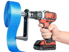 egmatec Spanngurtaufroller für Akkuschrauber mit Bohrfutterspannweite 12 mm