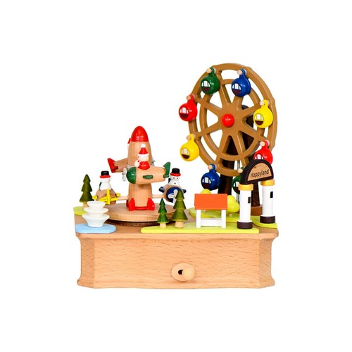 Holzspieluhr mit riesenrad - holzspieluhr,