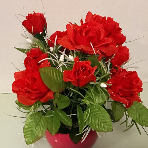 Künstliches rosengesteck rote - rosengesteck,