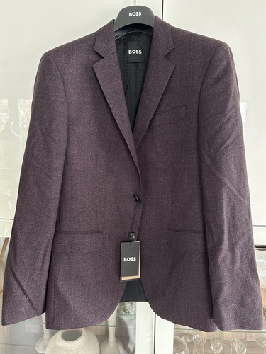 Hugo boss woll - sakko, aubergine