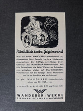 Werbung - Wanderer Motorrad, Motorfahrrad - Schönau bei Chemnitz