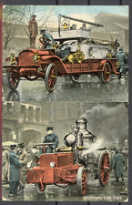 Ansichtskarte New York Feuerwehr/fire brigade Fighting the Fire - 04537