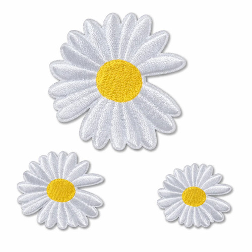 Weiß gänseblümchen patches - weiß,