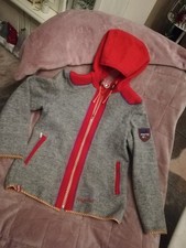 Damen Trachten Jacke Walk Almgwand in 44 Zustand Top Farbe Grau Rot Kapuze 