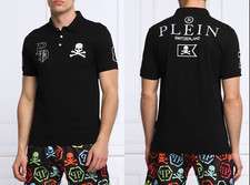 PHILIPP PLEIN Polo Shirt Polohemd SS Multi Skull Logo Hemd Polohemd T-shirt 2XL