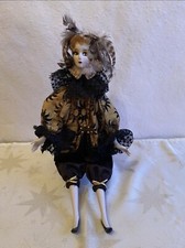 harlekin  Pierrot Puppe Bisquitporzellan  Um 1980