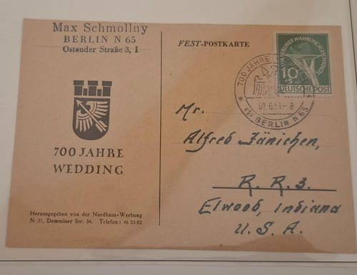 Berlin 68 karte mit - nr.,